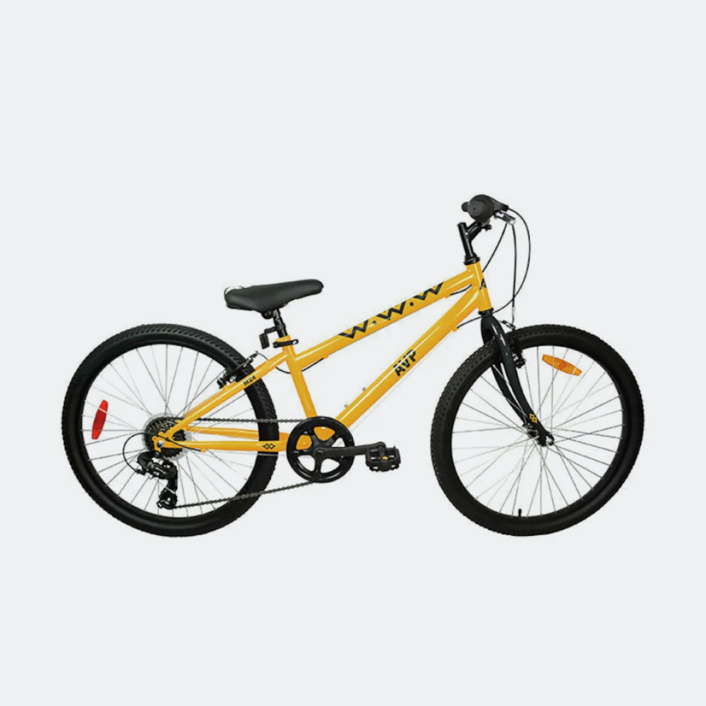 Vélo pour enfant 24 pouces jaune avec détails noirs AVP M24