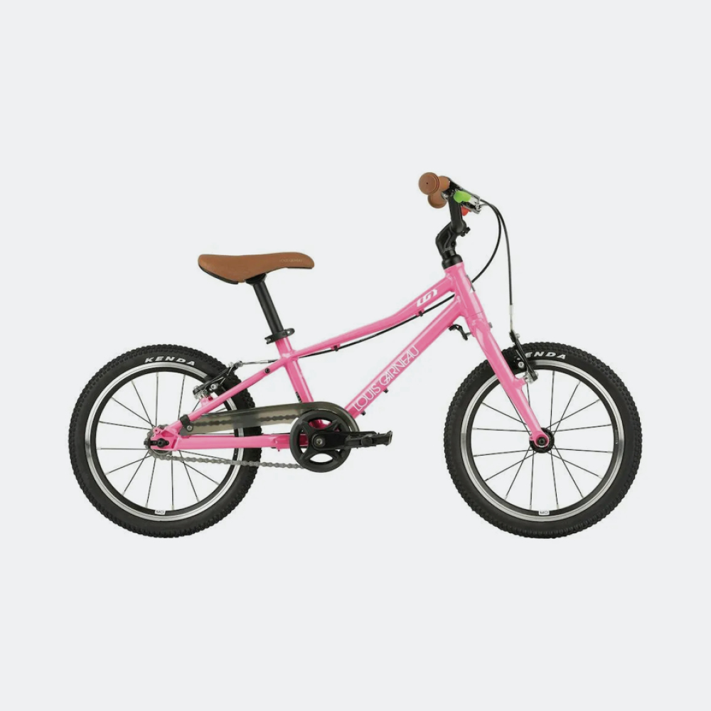 Vélo pour enfant 16 pouces rose avec roues d'entraînement Garneau LG03