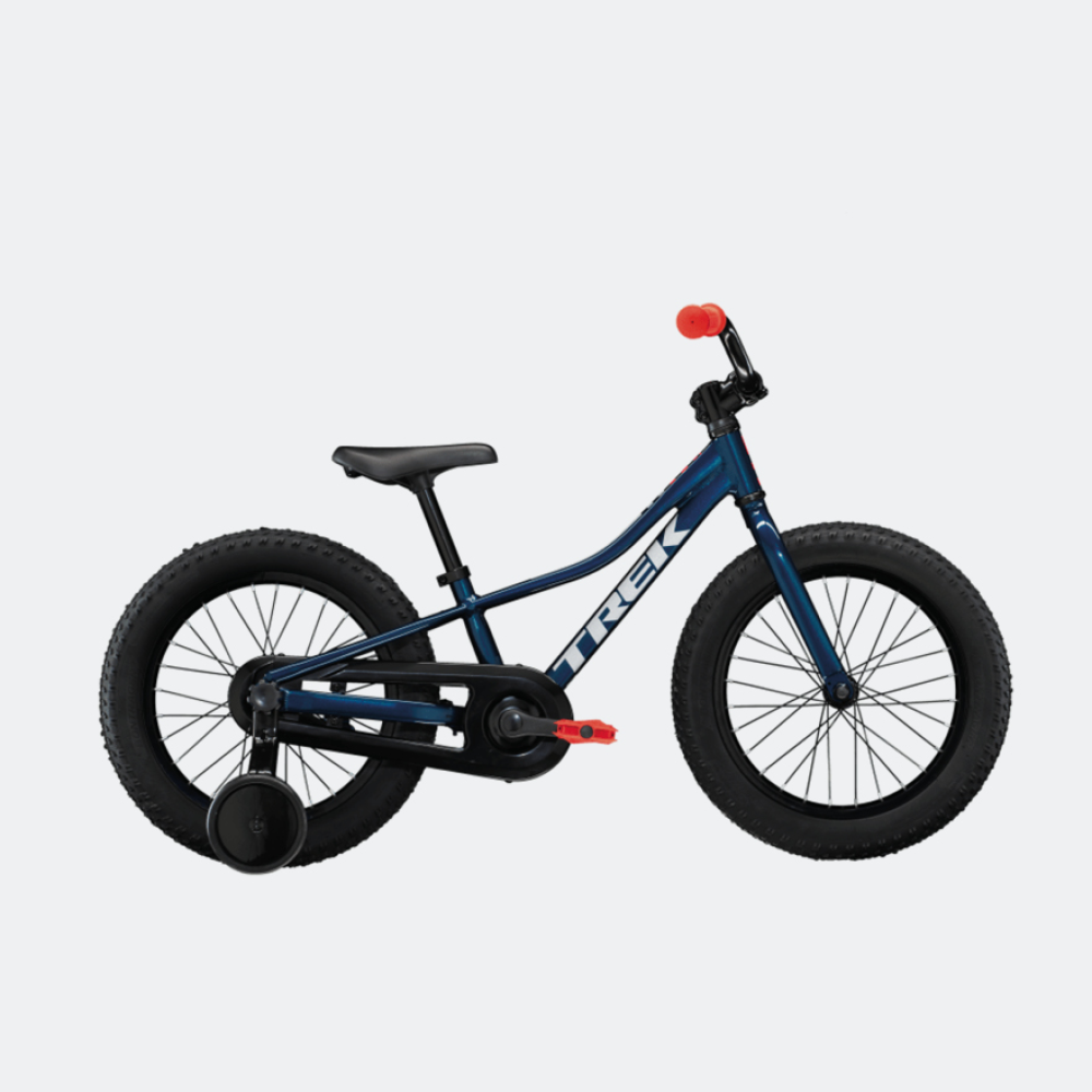 Vélo pour enfant 16 pouces bleu avec roues d'entraînement Trek Precaliber 16